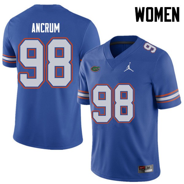 Jordan Brand Women #98 Luke Ancrum Florida Gators College Football Jersey Royal